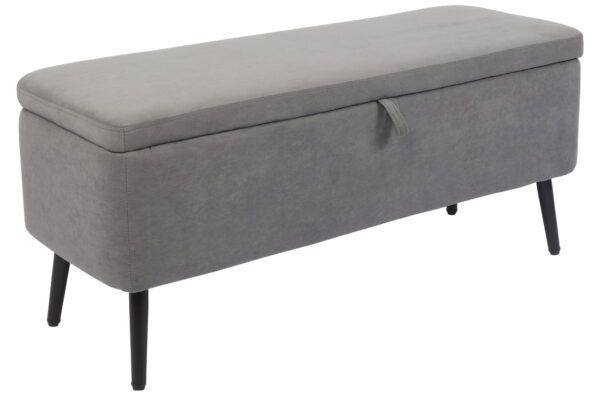 BAUL TAPIZADO MAISON 110 x 40 CM MICROFIBRA GRIS