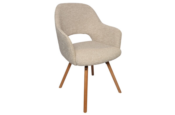 PACK DE 2 SILLAS DE COMEDOR GIRATORIA RIMOR TEJIDO BEIGE.