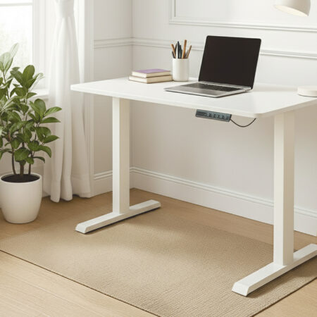 MESA ESTUDIO MOTORIZADA 120 X 60 CM BLANCO