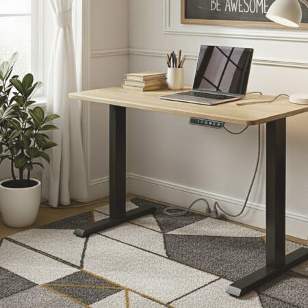 MESA ESTUDIO MOTORIZADA 120 x 60 CM OAK / NEGRO