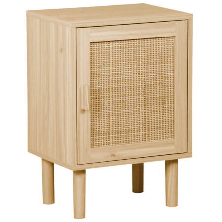 MESILLA DÉCOR 40 x 30 CM PINO / RATTAN.