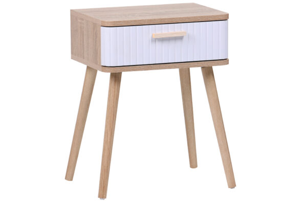 MESILLA DE NOCHE 40 x 30 CM TANIA ROBLE / BLANCO.