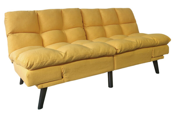 SOFA CAMA CUSHION 108 x 183 CM TEJIDO MOSTAZA
