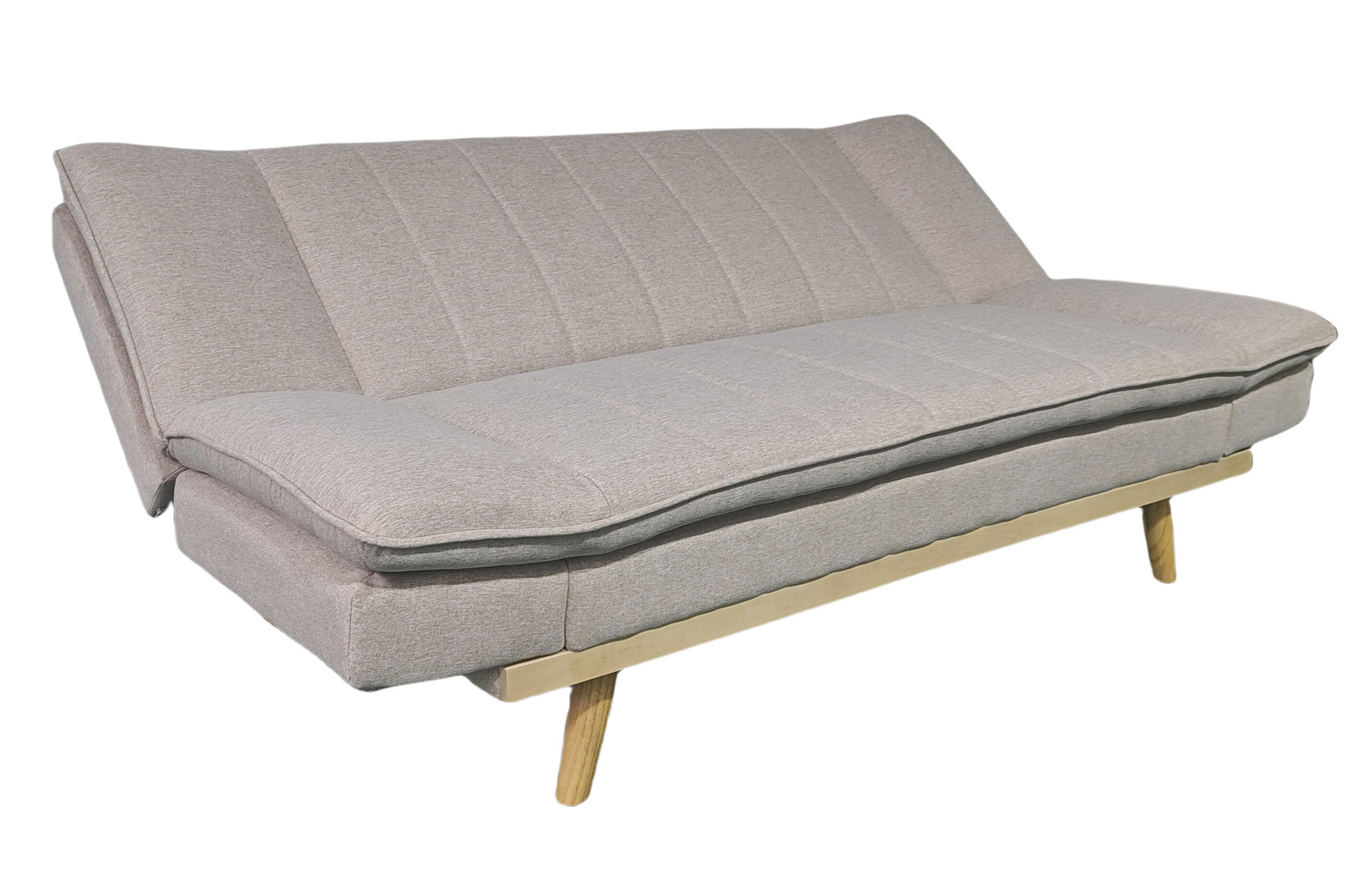 SOFA CAMA LOUNGE XL 114 x 189 CM TEJIDO BEIGE - Imagen 4