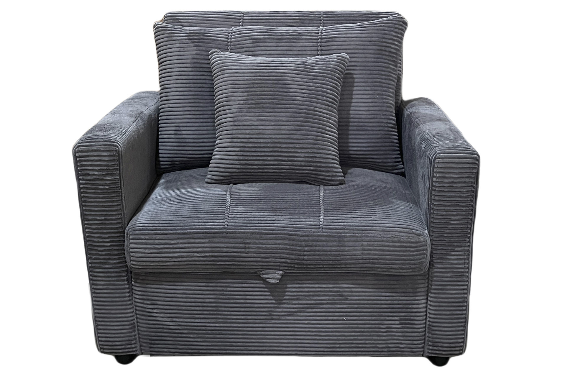 SOFA CAMA DIVAN 99 CM CORDUROY GRIS - Imagen 2