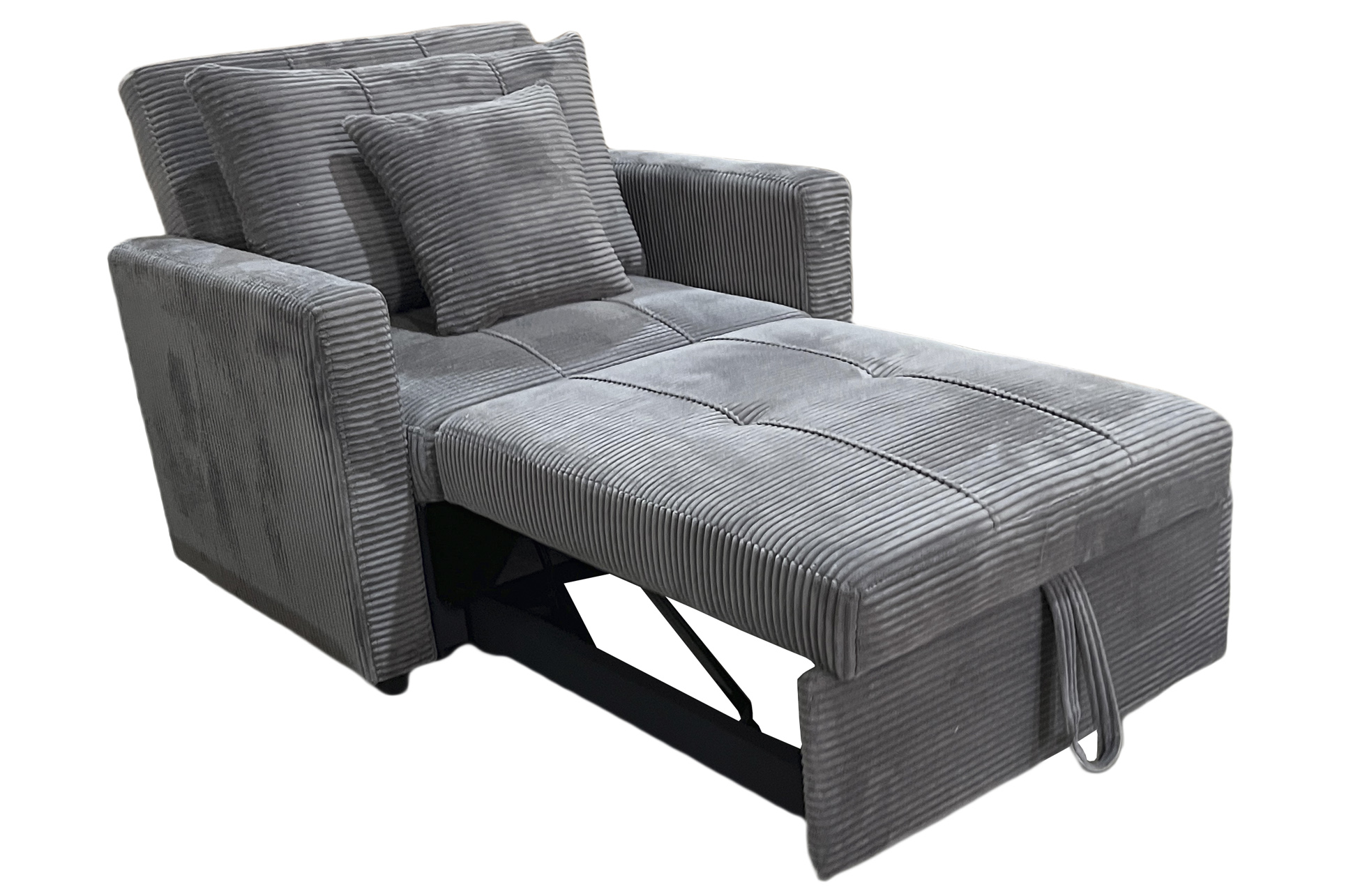 SOFA CAMA DIVAN 99 CM CORDUROY GRIS - Imagen 3