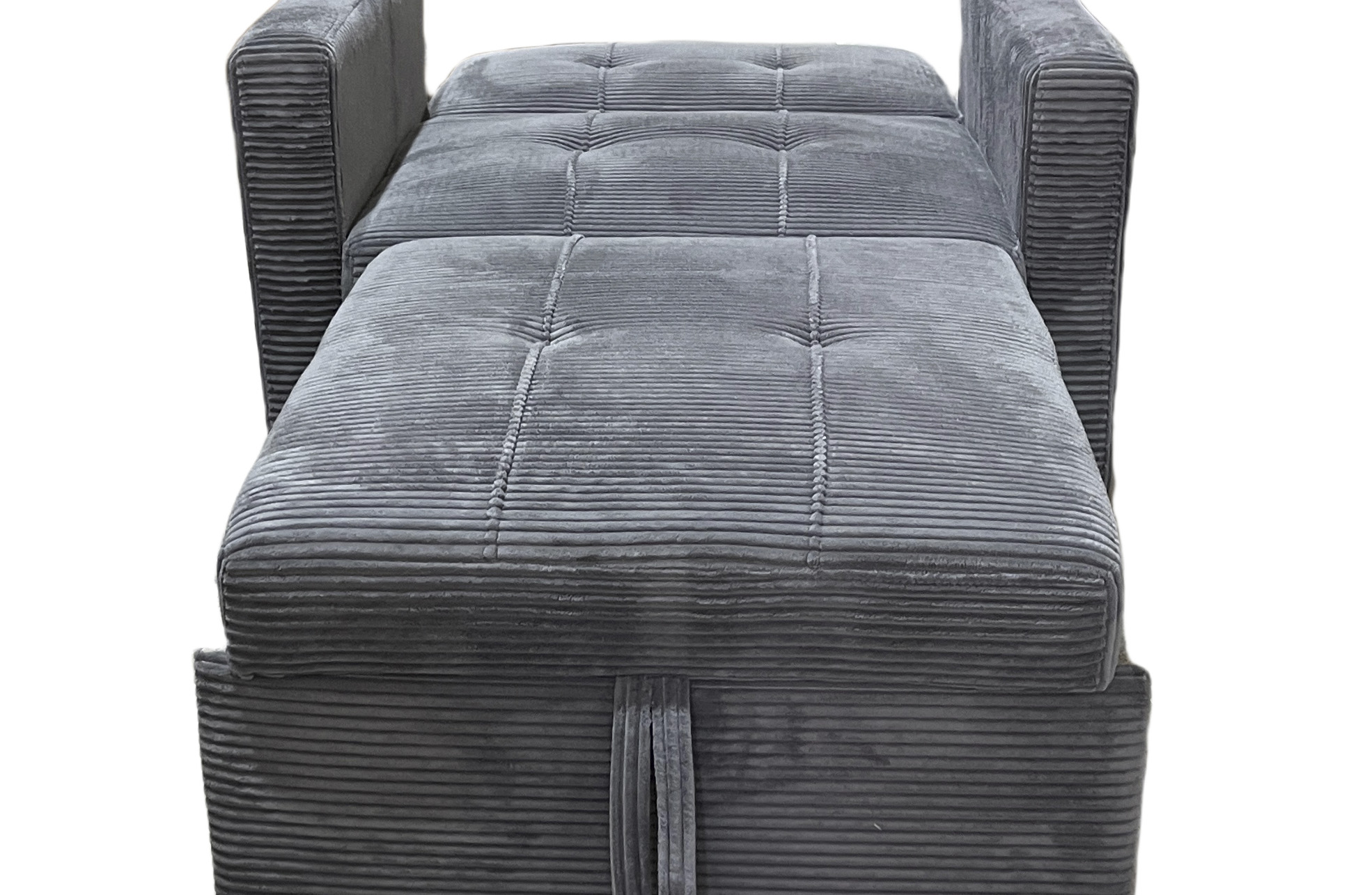 SOFA CAMA DIVAN 99 CM CORDUROY GRIS - Imagen 4