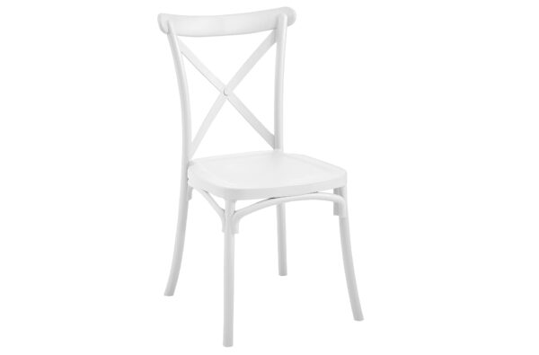 PACK DE 4 SILLAS POLIPROPILENO CROSSBACK BLANCO.