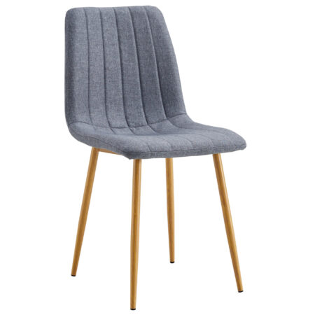 PAC DE 4 SILLAS COMEDOR NAILS TEJIDO GRIS / OAK.