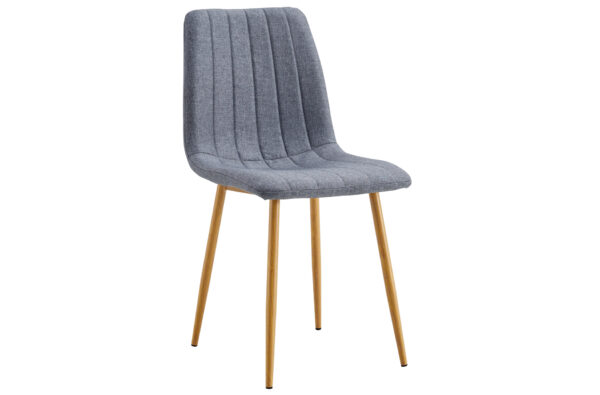 PAC DE 4 SILLAS COMEDOR NAILS TEJIDO GRIS / OAK.