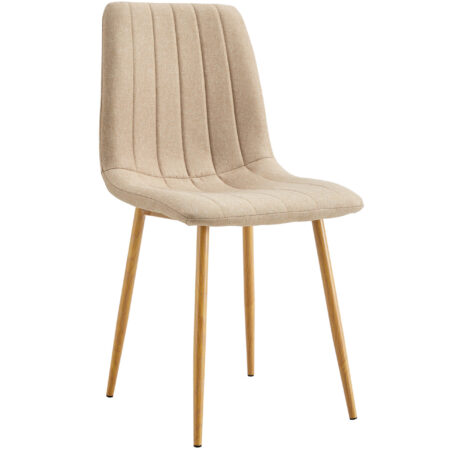 PACK DE 4 SILLAS COMEDOR NAILS TEJIDO BEIGE / OAK.