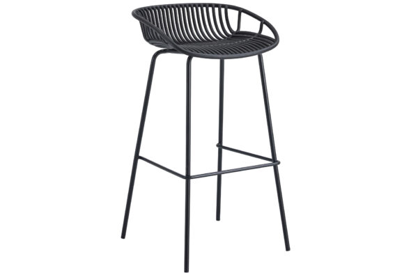 PACK 4 DE TABURETES ALTO SHELL NEGRO.