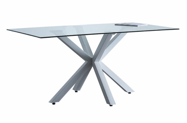 MESA COMEDOR FIJA CROSS 160 x 90 CM BLANCO.