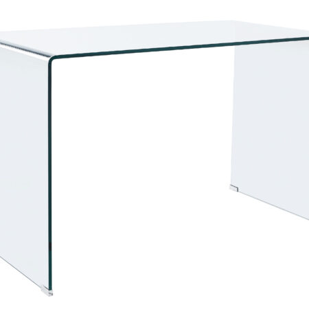 MESA DE ESTUDIO NOTE 120 X 70 CM  CRISTAL TRANSPARENTE.