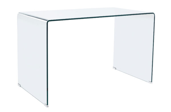 MESA DE ESTUDIO NOTE 120 X 70 CM  CRISTAL TRANSPARENTE.
