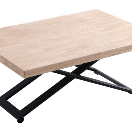 MESA CENTRO ELEVABLE ZOE 120 x 80 CM ROBLE NORDISH / NEGRO.