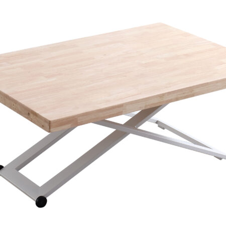 MESA CENTRO ELEVABLE ZOE 120 x 80 CM ROBLE NORDISH / BLANCO