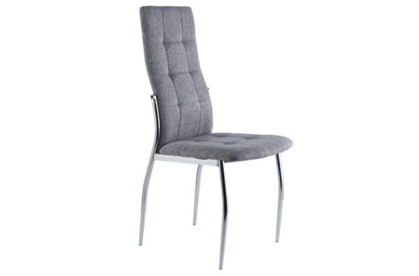 PACK DE 4 SILLAS COMEDOR DIANA TEJIDO GRIS / CROMO