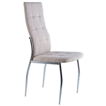 PACK DE 4 SILLAS COMEDOR DIANA TEJIDO BEIGE / CROMO