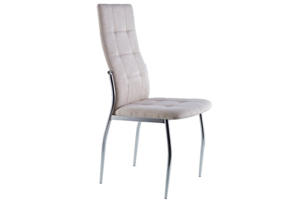 PACK DE 4 SILLAS COMEDOR DIANA TEJIDO BEIGE / CROMO