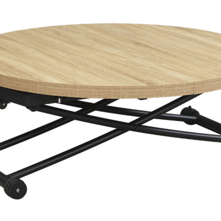 MESA CENTRO ELEVABLE Y EXTENSIBLE 100 - 140 CM GAGA OAK / NEGRO