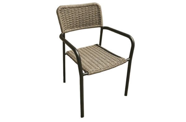 PACK DE 2 SILLAS DE EXTERIOR SAVA MIMBRE / NEGRO