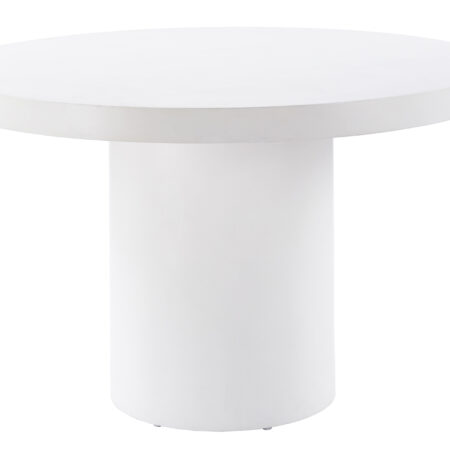 MESA REDONDA 120 CM MICROCEMENTO BLANCO